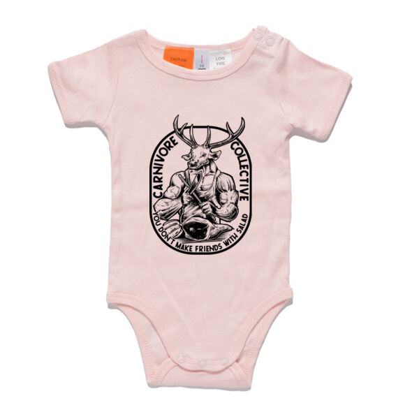 Carnivore Collective " Jacked Deer" Mini Me Onesie - Light Thumbnail