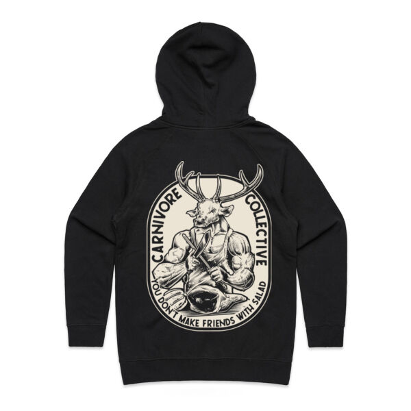 Carnivore Collective "Jacked Deer" Women's Hoodie - Dark Thumbnail