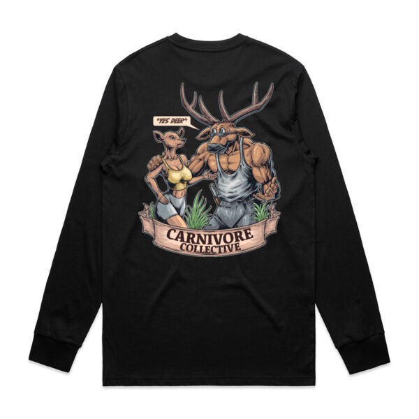 Carnivore Collective "Happy Wife, Happy Life" Men's Long Sleeve Tee - Dark  Thumbnail