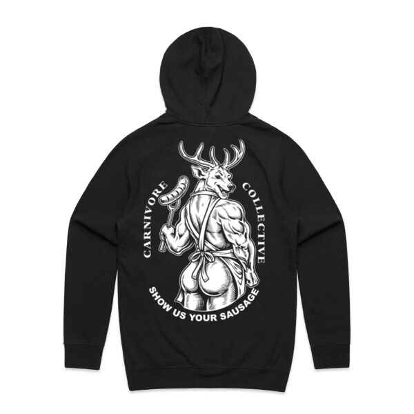 Carnivore Collective "Show us Your Sausage" Mens Hoodie - Dark Thumbnail