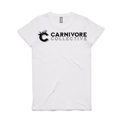 Carnivore Collective "Xmas is Two F*cking Deer" Woman's Maple Tee - Light Thumbnail